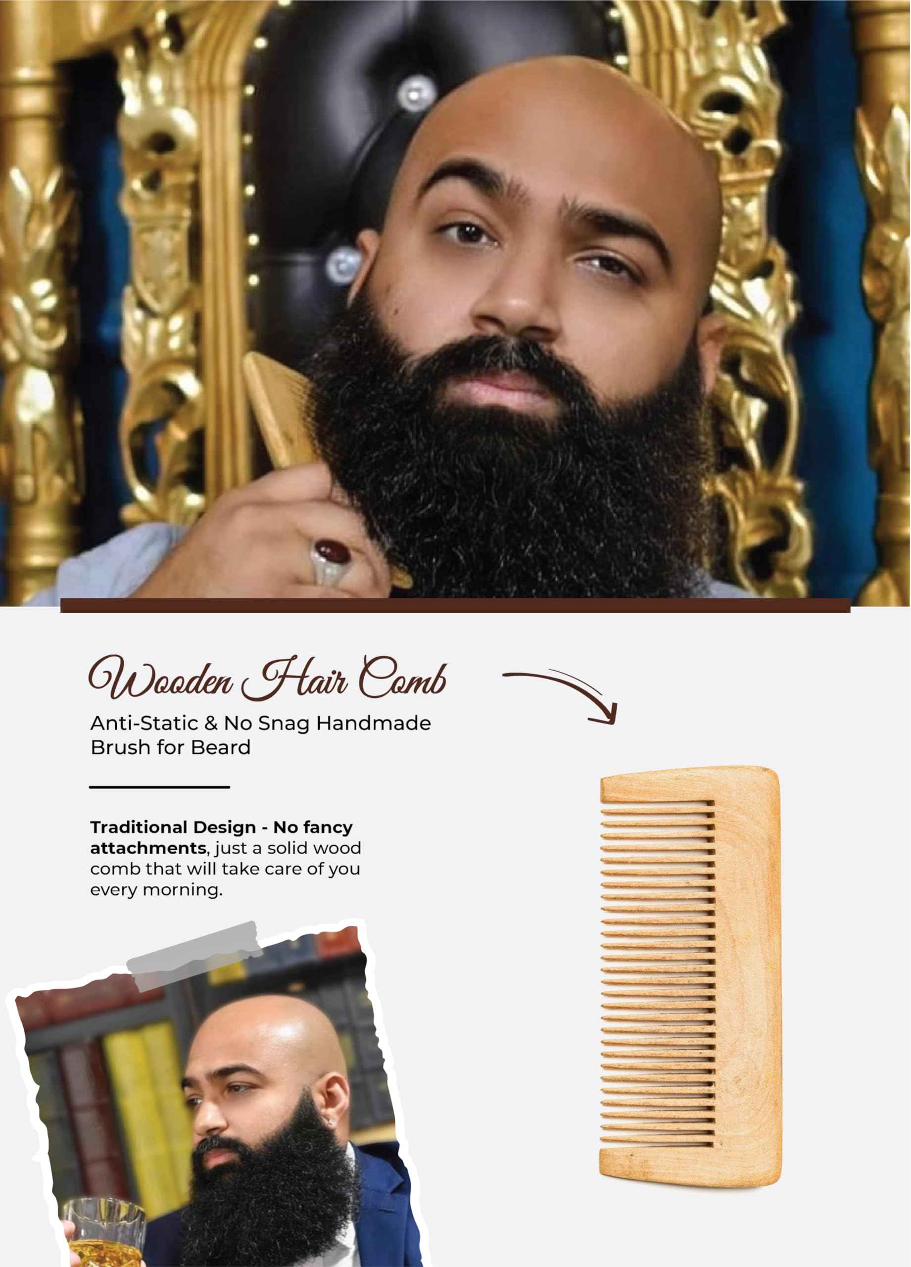 Beards & Bourbon Luxury Men's Travel Grooming Kit, Comprehensive Beard Care Set, Great and Safe for Travel