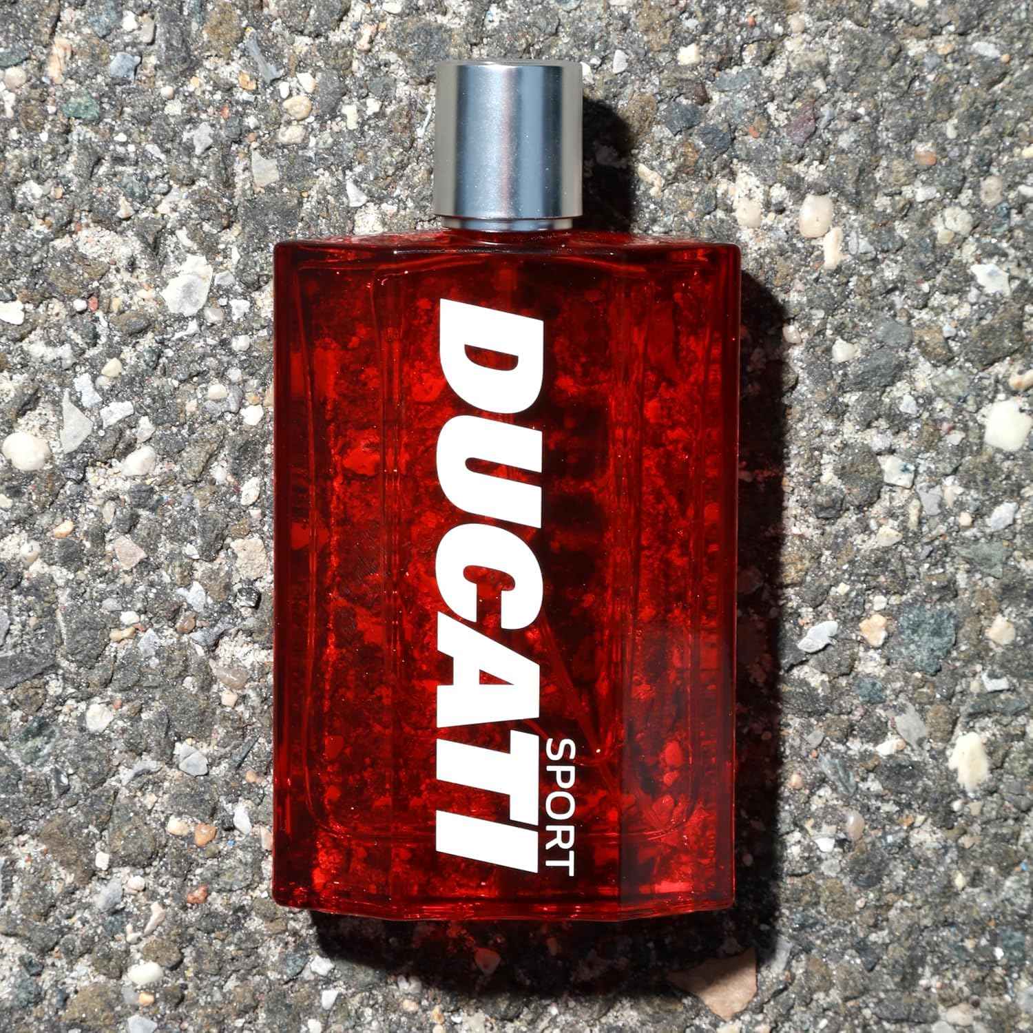 Ducati Sport Cologne for Men - Amber Fougere Scent with Lavender, Bergamot, and Rosemary - Mens Cologne and Drawstring Backpack - 2 pc.