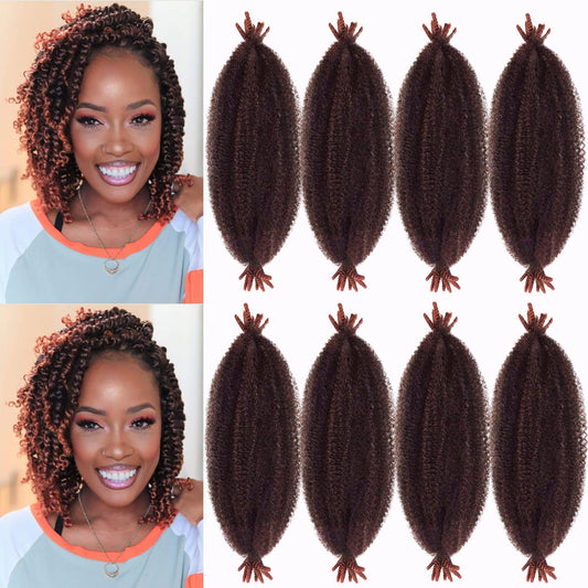 Paraglame Springy Afro Twist Braiding Hair for Soft Locs, Pre-Separated Marley Hair for Faux Locs, Marley Twist Braiding Hair Afro Twist Crochet Hair For Black Women (16Inch, T350)