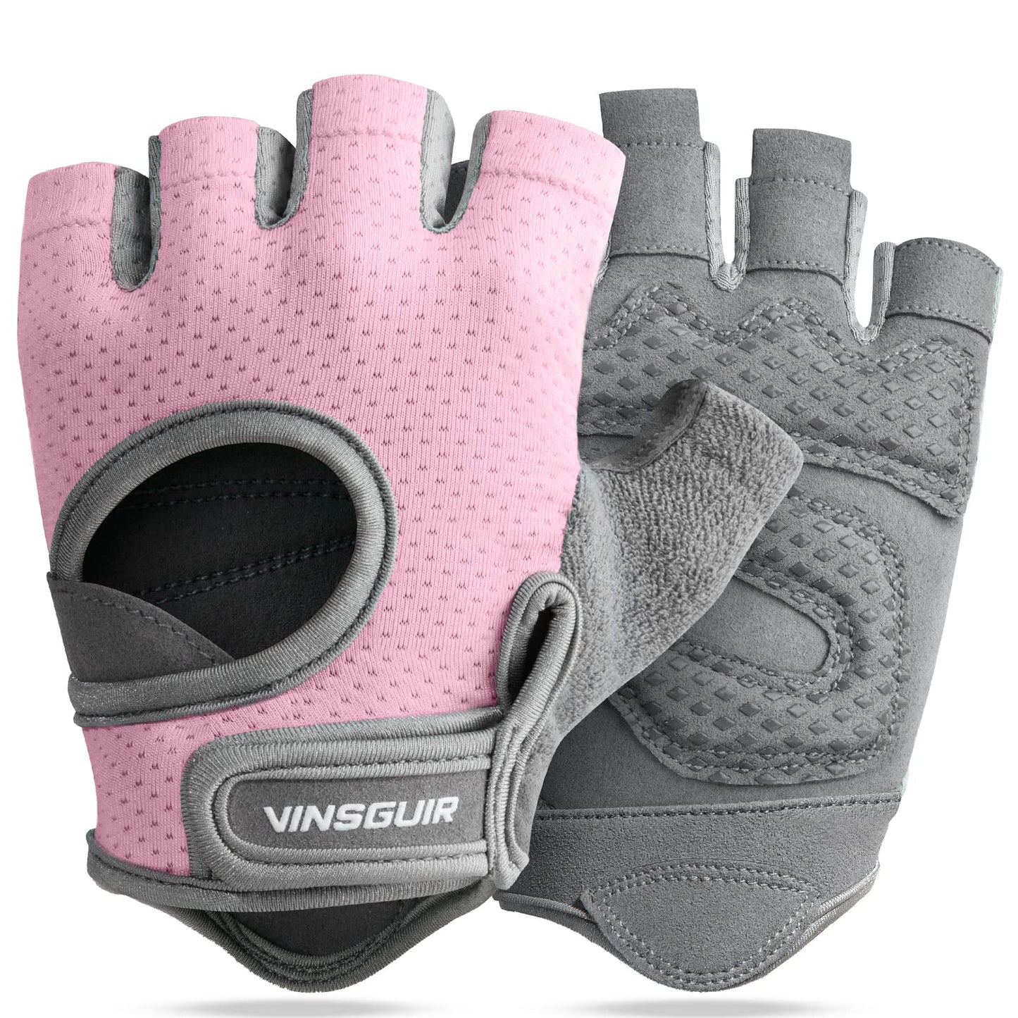 VINSGUIR Breathable Workout Gloves for Women, Weight Lifting Gloves for Gym, Cycling, Exercise, Fitness and Training, with Excellent Grip and Cushion Pads