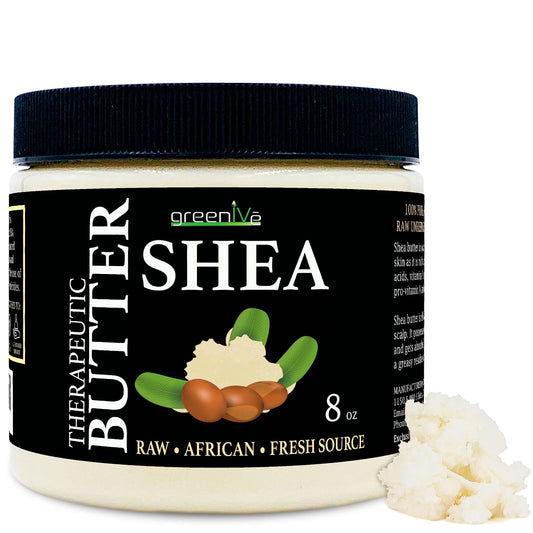 GreenIVe Shea Butter Raw 100% Pure Organiclly Grown Ivory Shea for Moisturizing or DIY Butters, Lotions, Soaps.