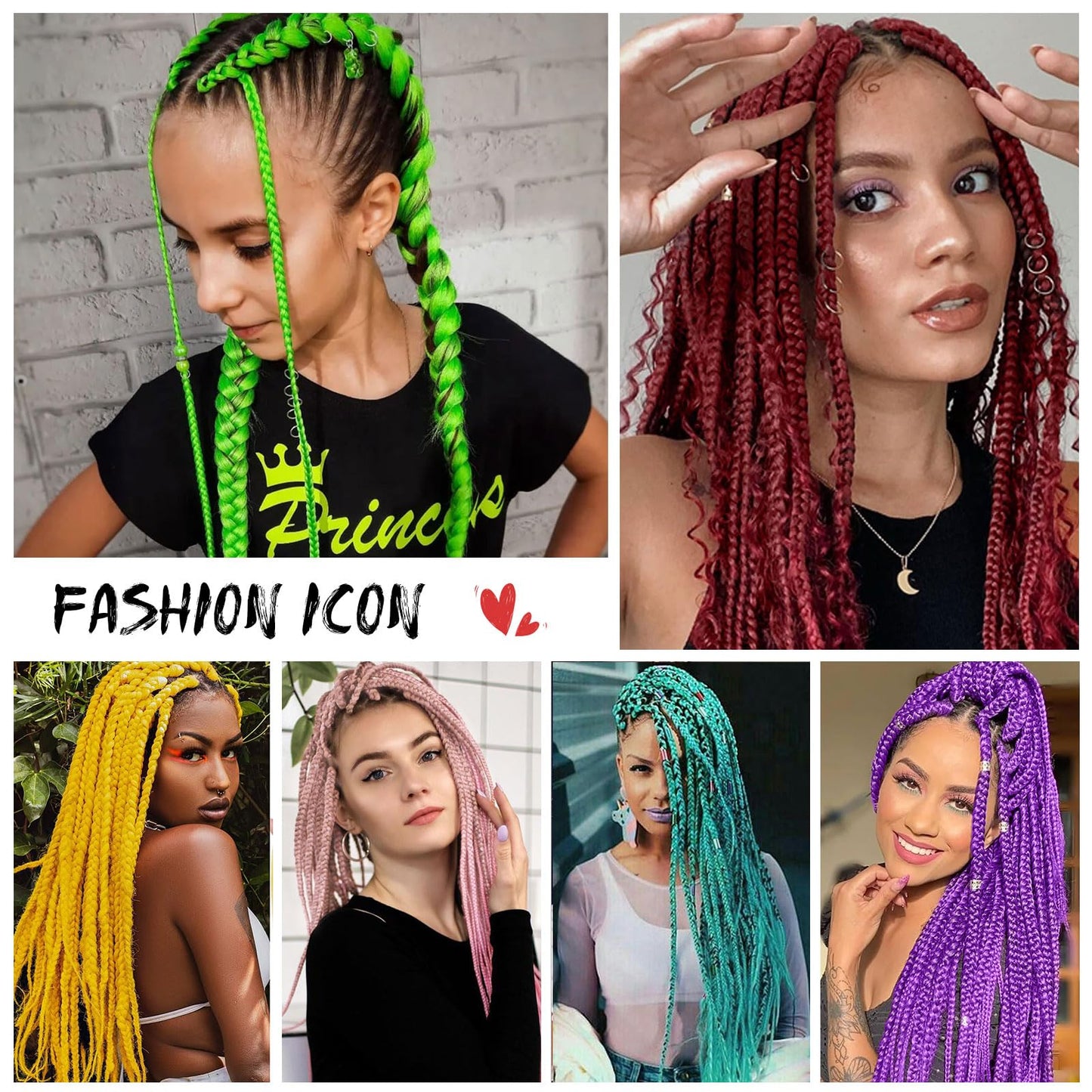 Braiding Hair Pre Stretched 26 Inch Green Braiding Hair Extensions for Braids 3Packs Long Braids Crochet Hair for Braiding Green EZ Braids Hot Water Setting Braiding Hair(70℃/80℃)