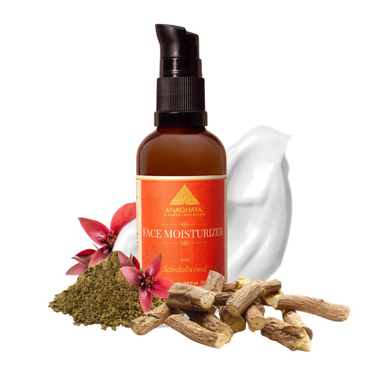 Anaghaya Daily Facial Moisturizer Ayurvedic Face Cream - 1.69 fl oz | Soft & Hydrating Formula Enriched with Clarified Butter & Sandalwood for Radiant Skin | 100% Natural Skincare for All Skin Types