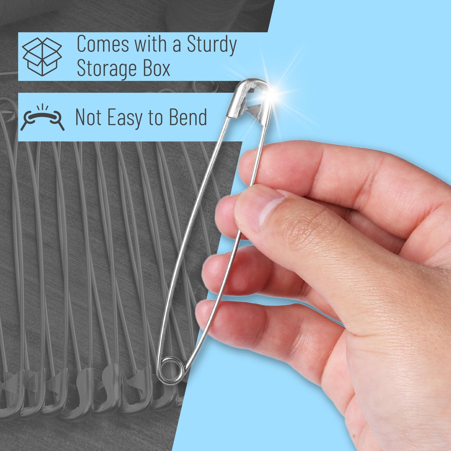 Mr. Pen- Safety Pins, 4 Inch, 20 Pack, Oversize Safety Pin, Large Safety Pins for Clothes, Oversized Safety Pins for Clothes, Large Safety Pins Heavy Duty Safety Pins, Big Safety Pins Heavy Duty