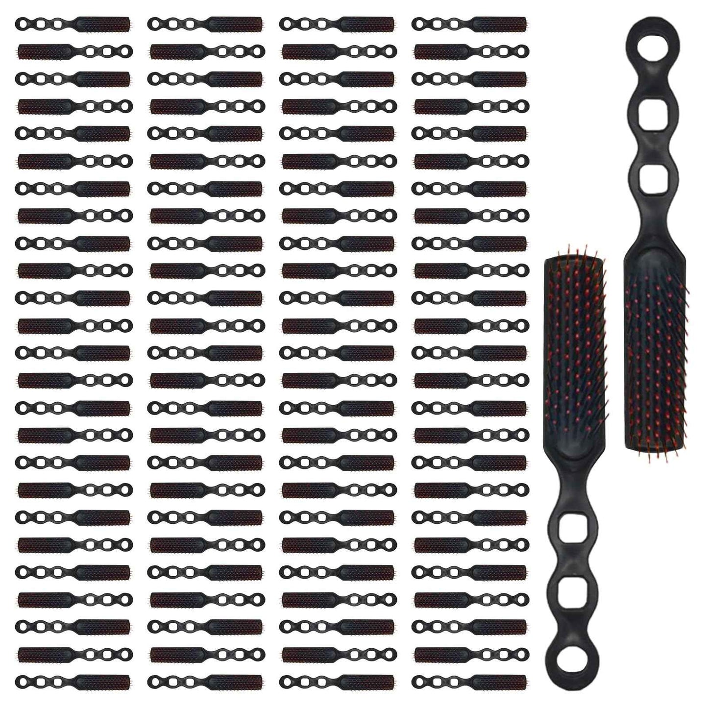Hyuetrsa 100 Pack Bulk Hair Brushes for Homeless,Black Hairbrush Detangling Brush Vent Hairbrush Comb Hair Brush for Curly Hair Suitable for Homeless,Shelter,Hotel,Nursing Home,Charity Church