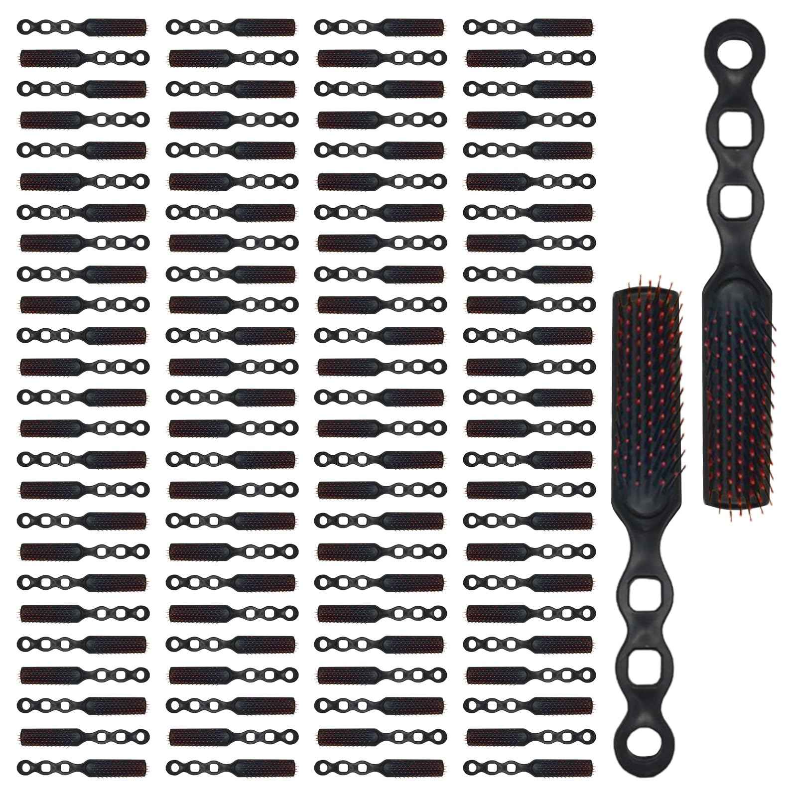 Hyuetrsa 100 Pack Bulk Hair Brushes for Homeless,Black Hairbrush Detangling Brush Vent Hairbrush Comb Hair Brush for Curly Hair Suitable for Homeless,Shelter,Hotel,Nursing Home,Charity Church
