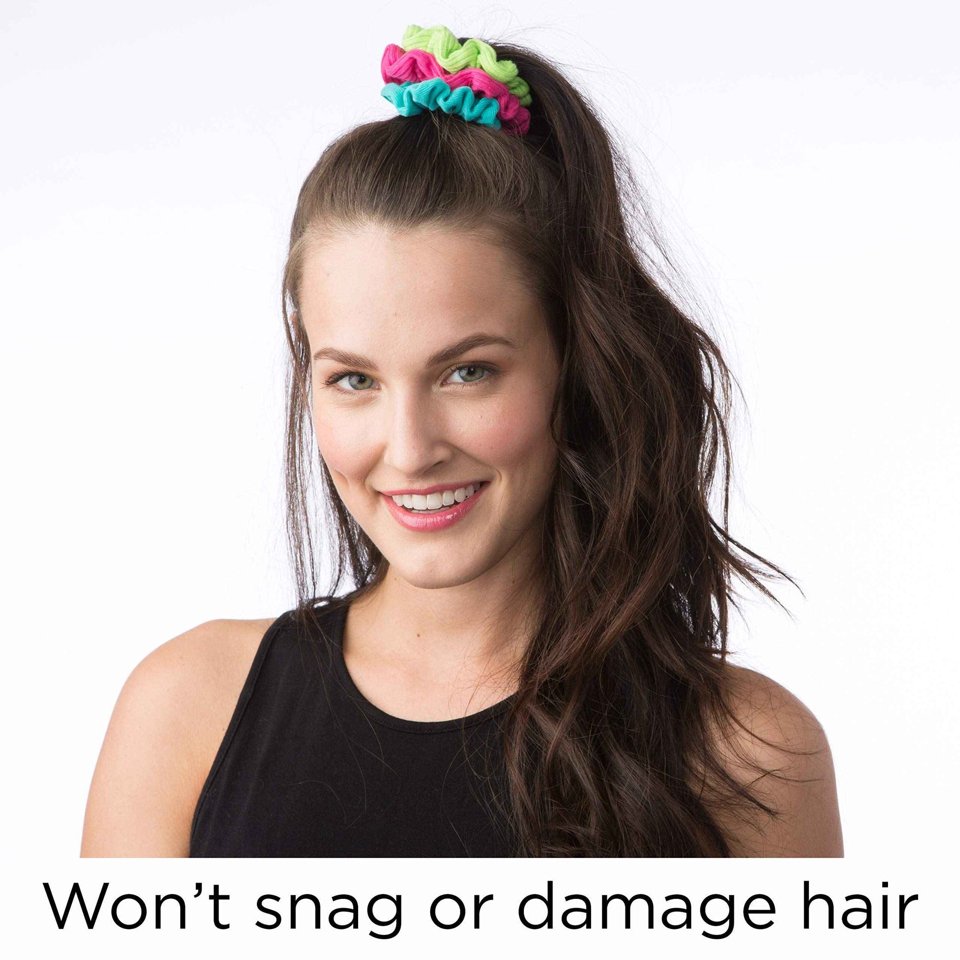 Goody Hair Scrunchies, 8 Count, Pack of 4, Jersey | Women's | Ouchless | Variety