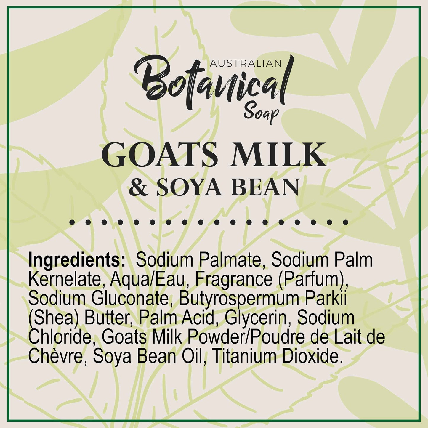 Australian Botanical Soap 6.6 OZ, Pack of 8, Goat Milk Soap Bars with Soya Bean Oil, Enriched with Organic Shea Butter, Suitable for All Skin Types, Packaging May Vary
