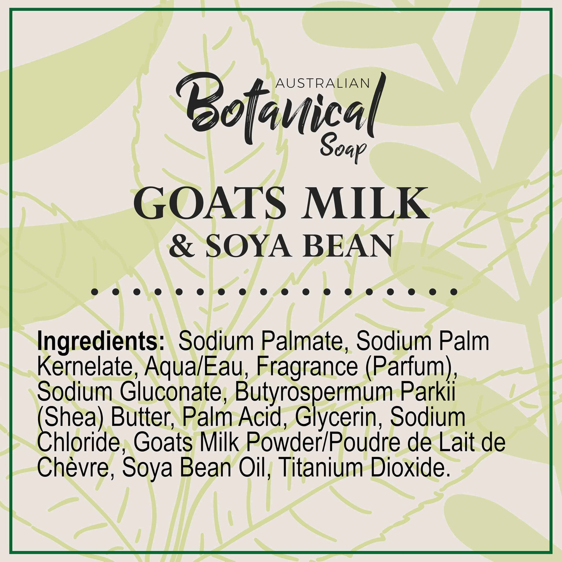 Australian Botanical Soap 6.6 OZ, Pack of 8, Goat Milk Soap Bars with Soya Bean Oil, Enriched with Organic Shea Butter, Suitable for All Skin Types, Packaging May Vary
