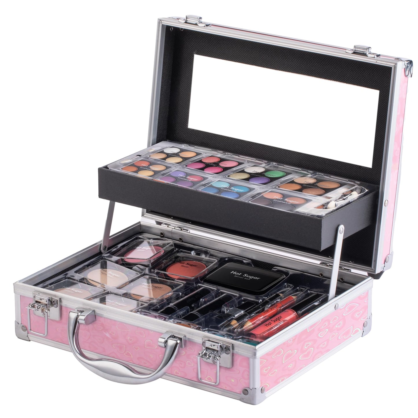 Hot Sugar Ultimate All-in-One Makeup Kit for Teen Girls, Basic Makeup Gift Set for Women - Create Stunning Looks with 52 Shades and Accessories (Pink Love)