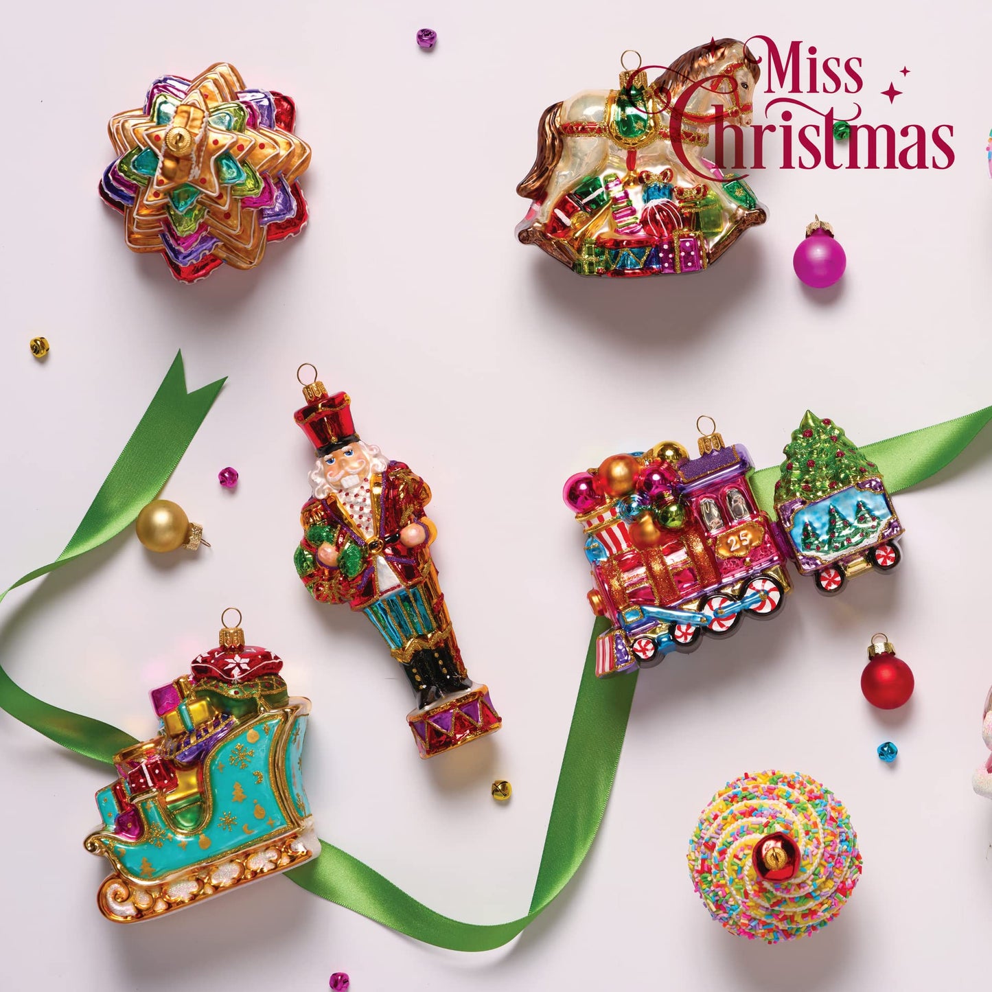 Miss Christmas 2024 Collection Cute as Candy Gingerbread Blown Glass Christmas Tree Ornament (Gingerbread Tree)