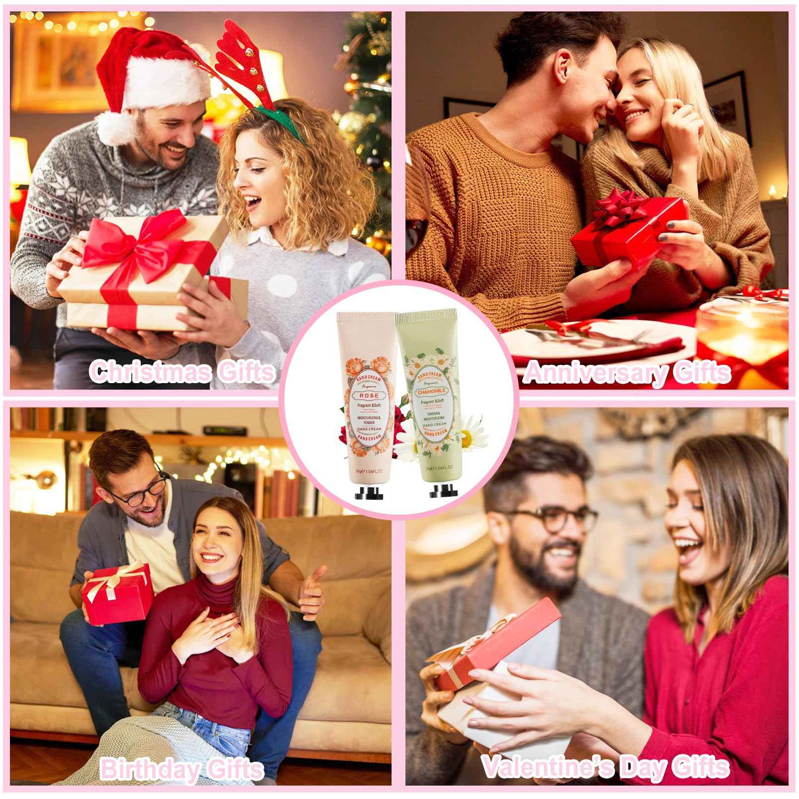 UHBYJM 100 Pack Hand Cream for Women, Moisturizing Mini Hand Lotion, Bulk Hand Lotion Travel Size for Dry Cracked Hands, Natural Plant Fragrance Hand Care Cream For Mothers Day Gifts, 20 Styles