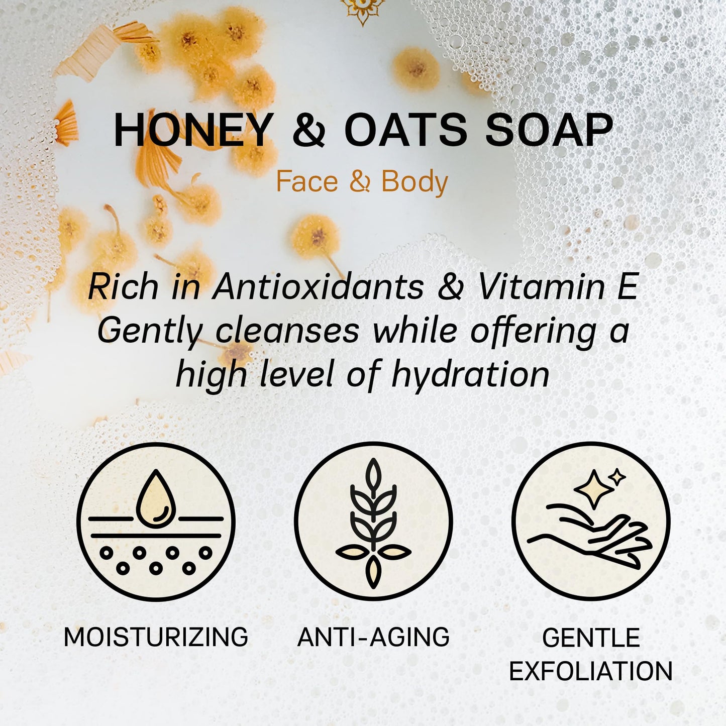 AUTHENTIC BATH & SOAP - Honey & Oatmeal Bar Soap - Cold Processed, Natural, Moisturizing, Soothing, for Men & Women, Handmade, Parabens Free, Cruelty Free, All Skin Types. (Pack of 2) 4.2 Oz Each