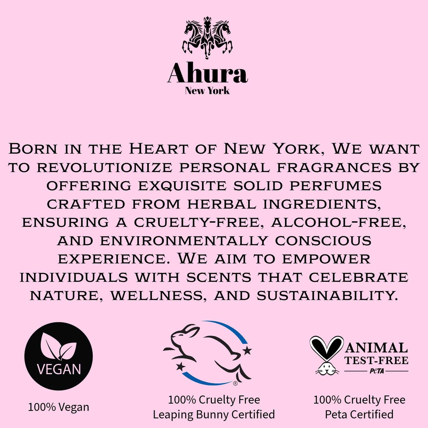 Ahura Herbal Natural Floral Eau de Parfum, Solid Perfume Balm, with notes of with Iris, Patchouli, Warm Vanilla & Spun Sugar, No Alcohol, Cruelty-Free, Sensual, 2 oz (2 Pack Holiday Gift Box)