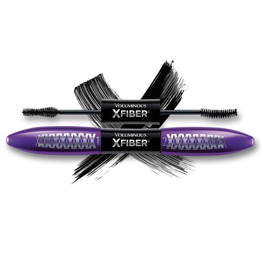 L'Oreal Paris Voluminous X Fiber Washable Mascara, Blackest Black, 1 Tube