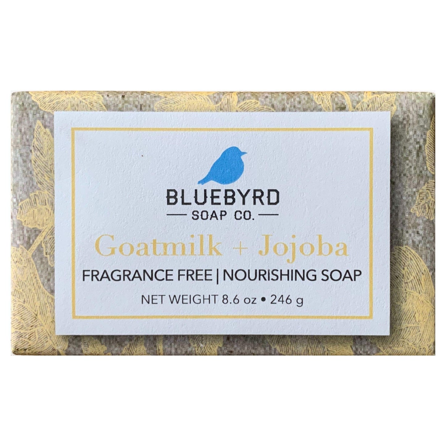 BLUEBYRD Soap Co. Nourishing Goat Milk & Jojoba Soap Bar, 100% Cold Press Large Soap Bars for Men and Women, An Unscented Soap Bar for Sensitive Skin, Made with Jojoba Oil, Shea Butter, Virgin Olive