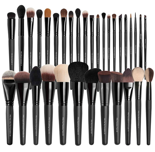 Bueart Design 32PCS Professional Makeup Brushes Set,Makeup brushes Kit with Premium soft hair for Foundation,Powder,Cream,Blush,Contour,Concealer,Bronzer,Eyeshadow,Blending For Pro Make up