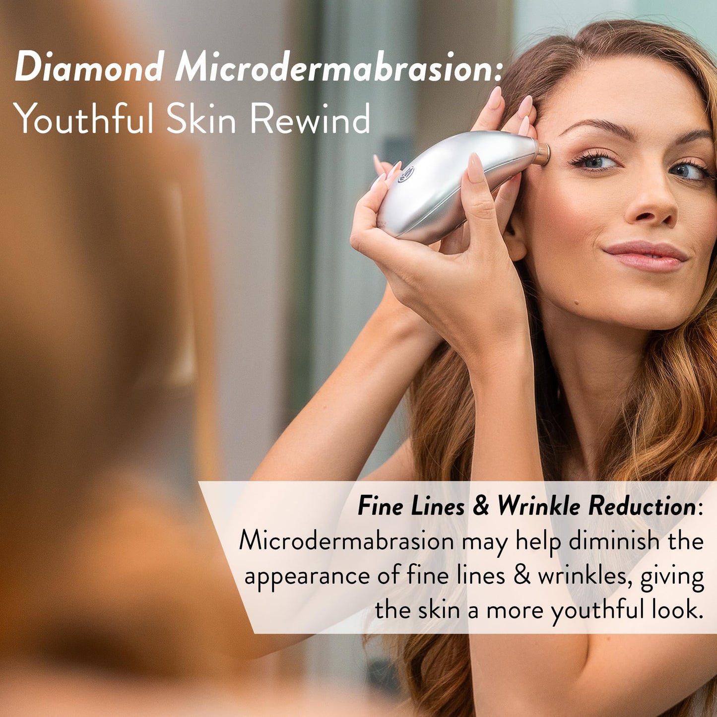 Microderm GLO Diamond Microdermabrasion Machine - Best Gift for Women - Dermabrasion & Anti Aging Wrinkle Skincare - Home Facial Treatment System - Blackhead Remover & Exfoliator for Acne Scars