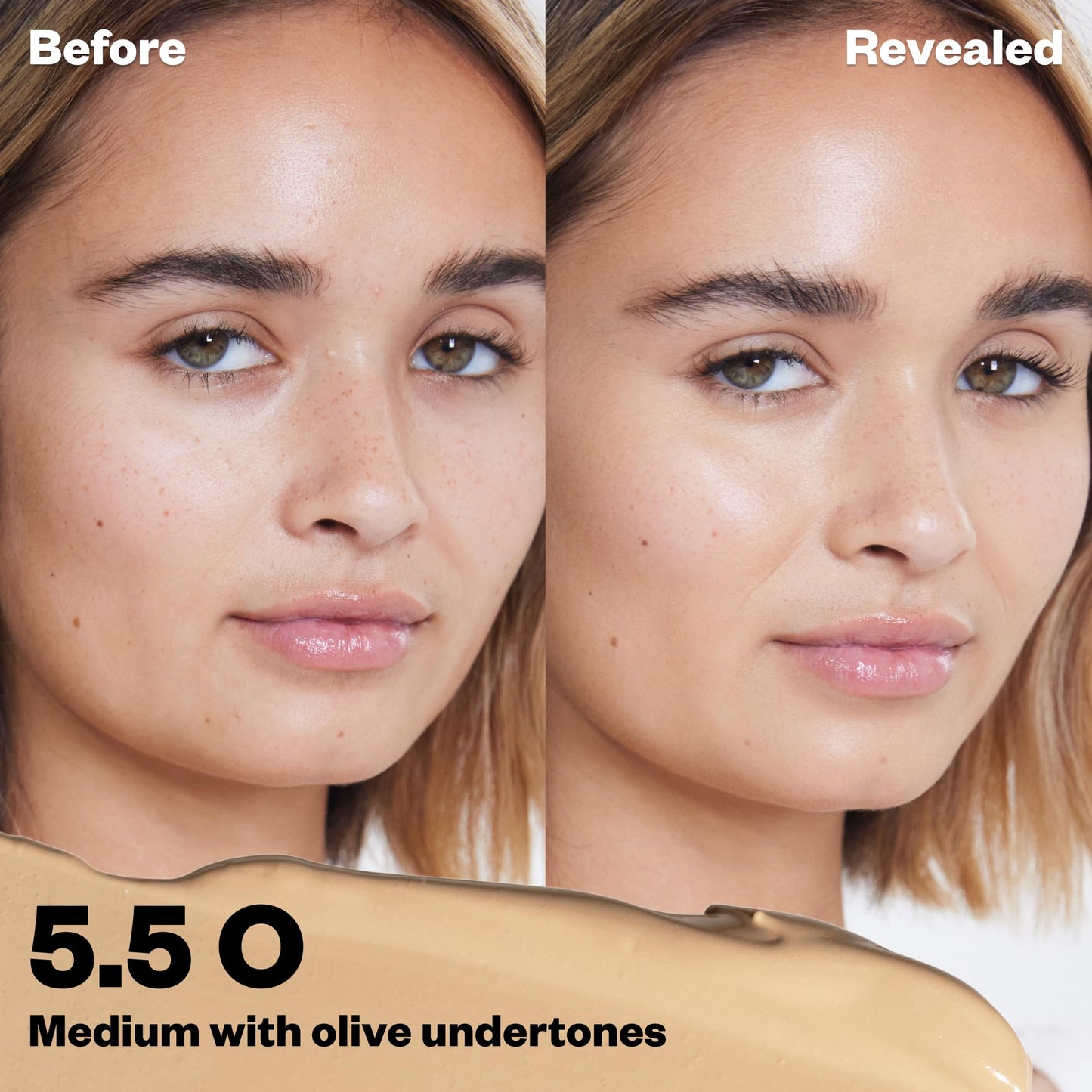 Kosas Revealer Concealer - Medium Coverage Makeup with Hyaluronic Acid, Conceals Dark Circles Under Eyes, Dark Spots and Blemishes + Brightens, Hydrates, Long-Lasting & Vegan, (Tone 5.5 O)