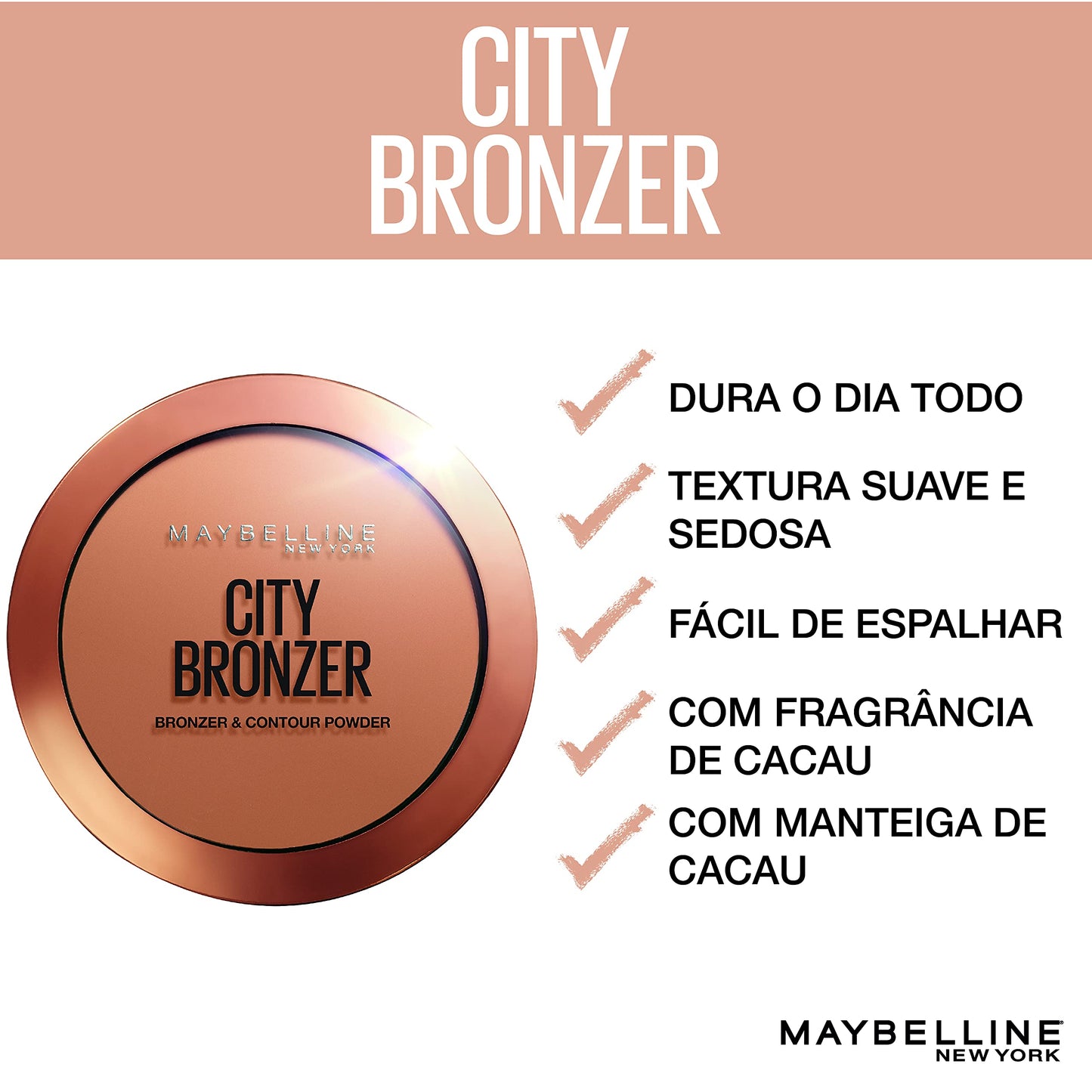 Maybelline New York City Bronzer Powder Makeup, Bronzer and Contour Powder, 300, 0.32 oz.