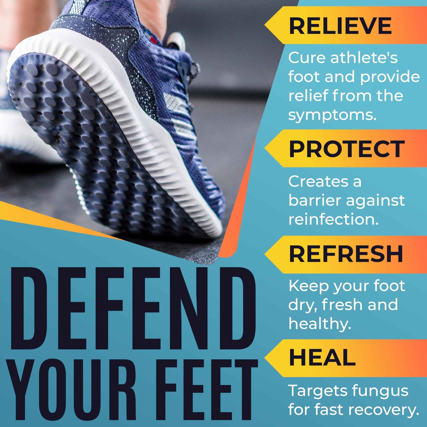 Foot Cream | Athlete’s Foot Cream for Cracked Heels, Dry Skin & Itchy Feet | Relieves Itching, Burning & Redness | Antifungal Treatment Helps with Nail Fungus, Jock Itch & Ringworm | 4.05 fl oz