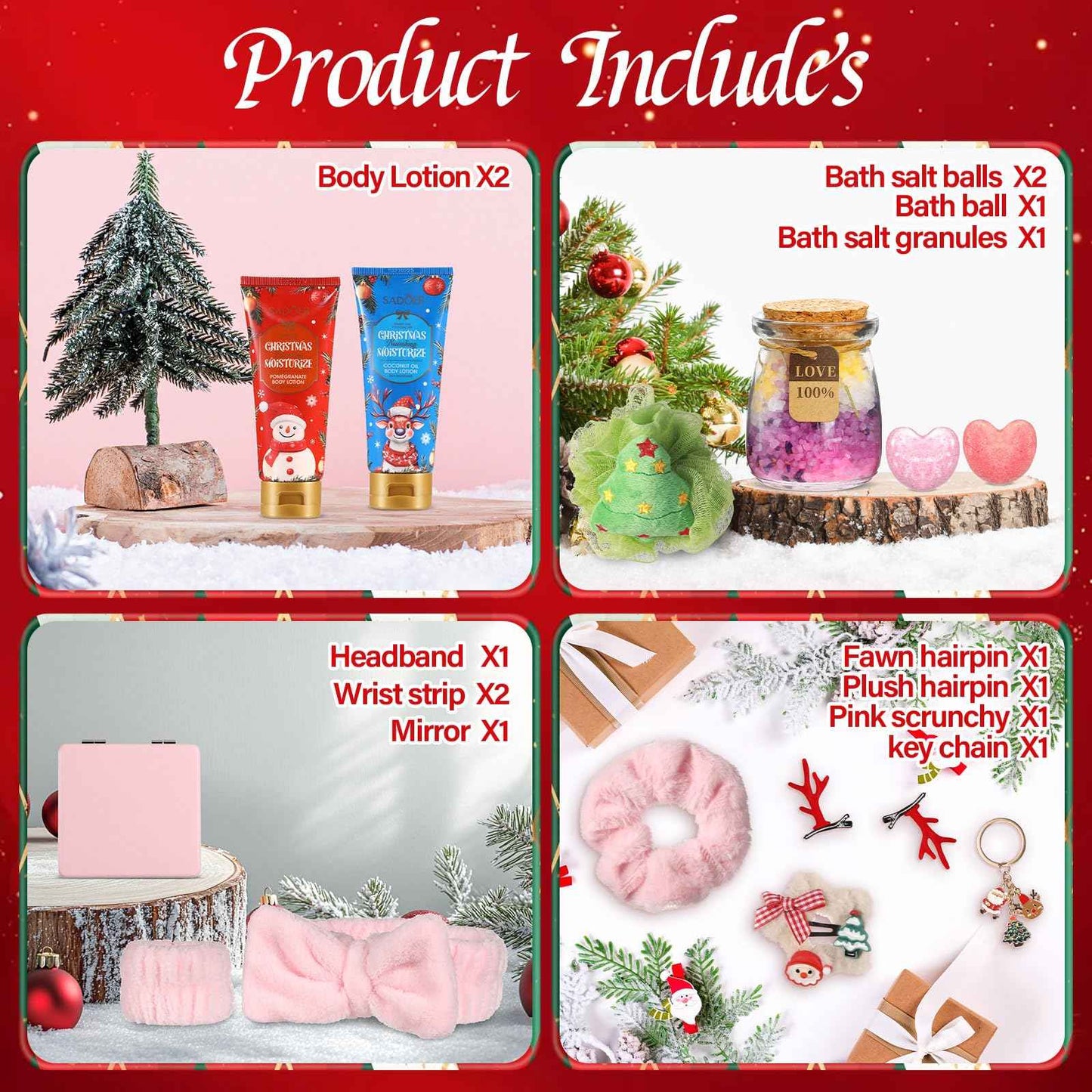 Skincare Advent Calendar 2025 for Women 24 Day of Beauty Countdown Calendar 2025 Beauty Advent Calendar with Bath Salt Hand Cream Body Lotion Spa Gift Set Body Care Holiday Christmas Gift Adult Teen