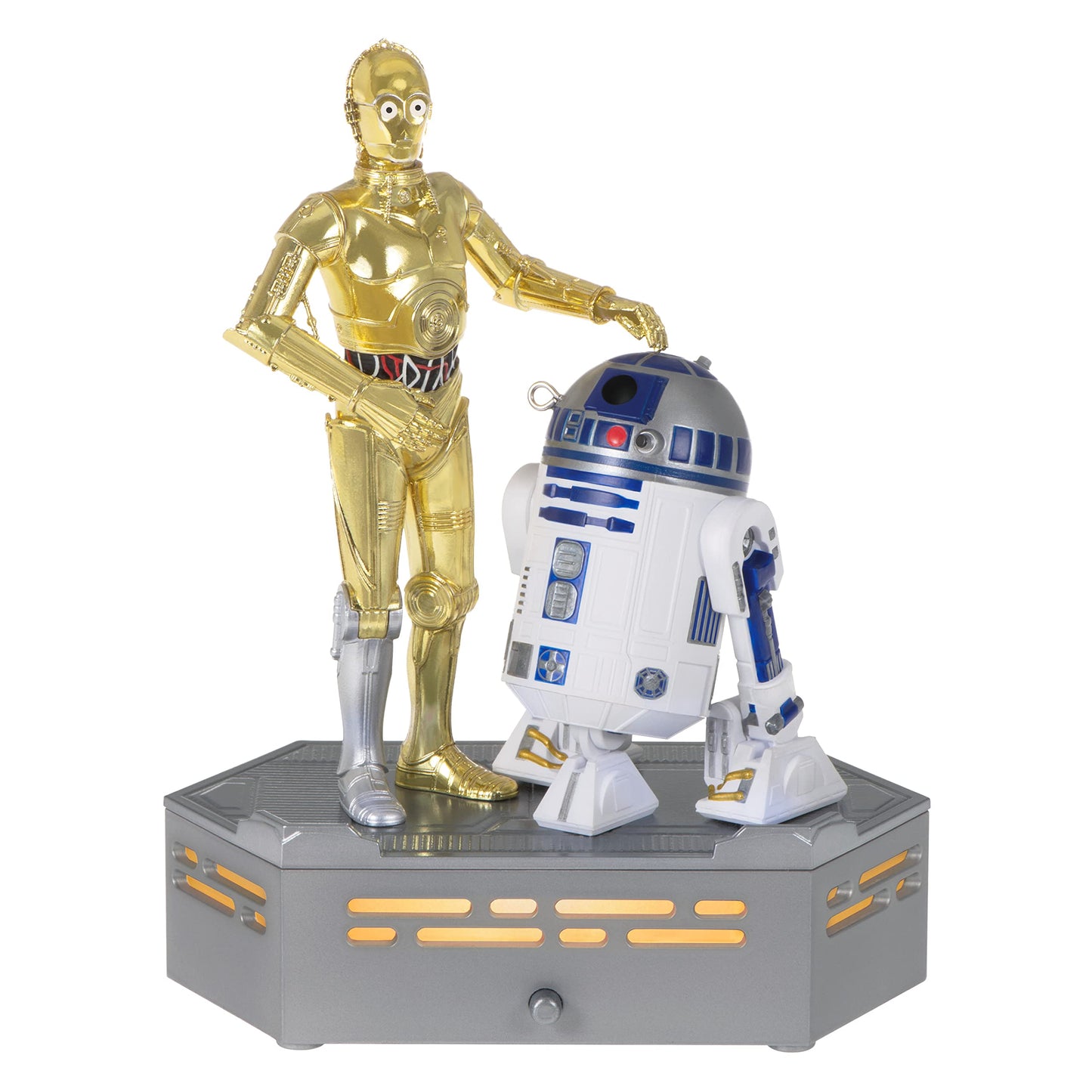 Hallmark Keepsake Christmas Ornament 2022, Star Wars: A New Hope Collection C-3PO and R2-D2, Light and Sound, May The 4th