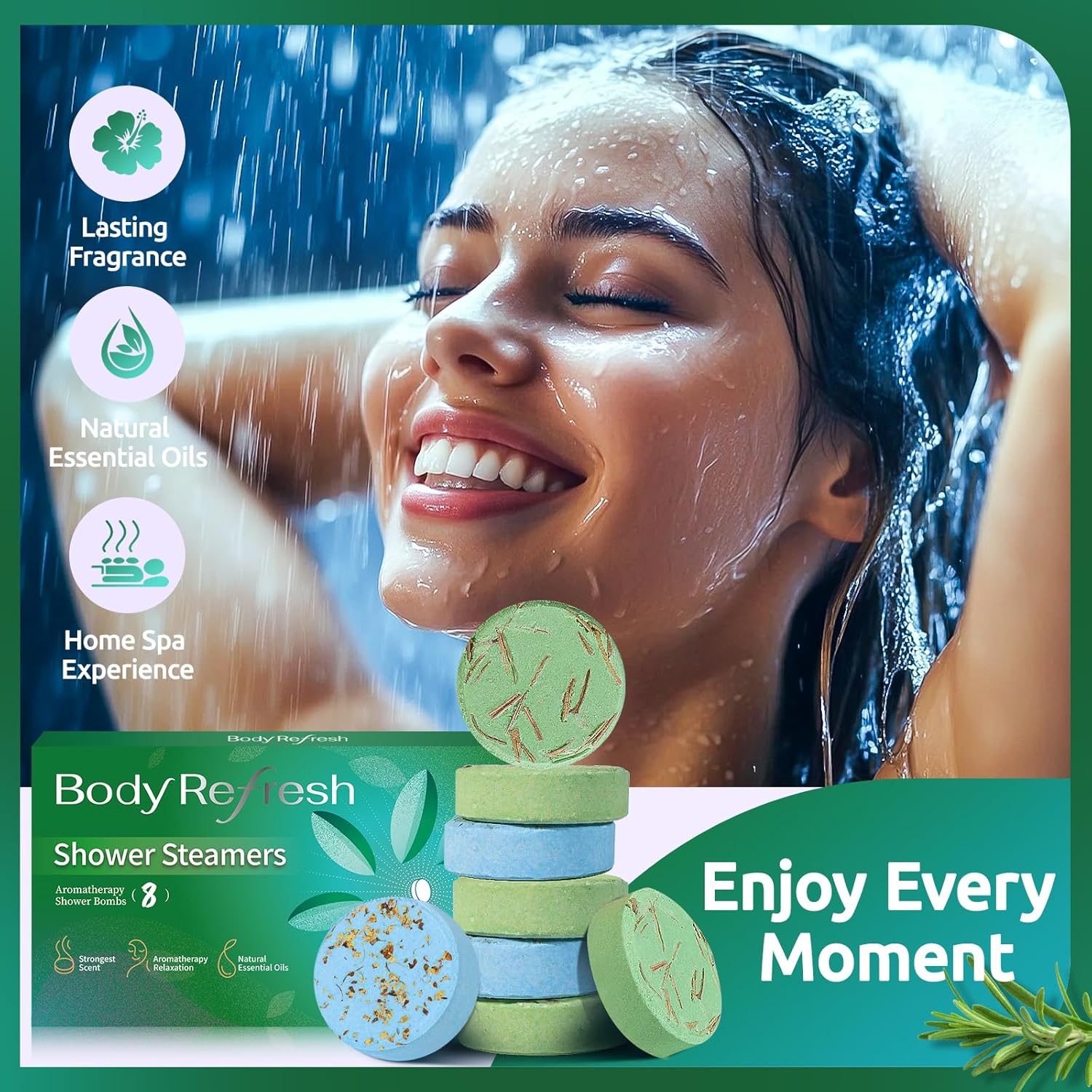 Shower Steamers Aromatherapy - 8 Pack Shower Bombs with Natural Essential Oils, Birthday Gifts for Women Self Care Relaxation Home SPA Stress Relief, Gifts for Girlfriend Teacher Womens Christmas Gift