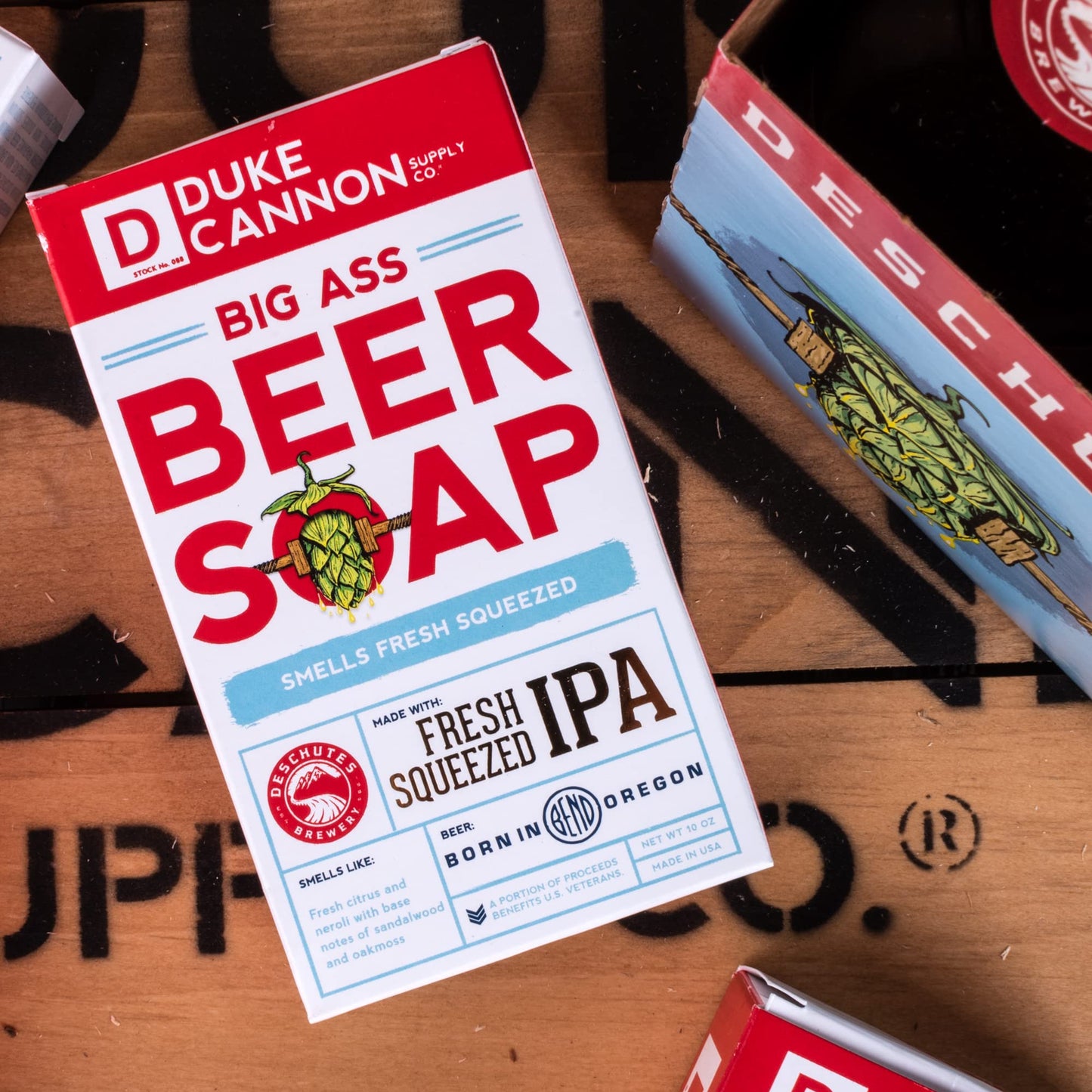 Duke Cannon Supply Co. Big Brick of Beer Soap, 10oz - Deschutes Fresh Squeezed IPA