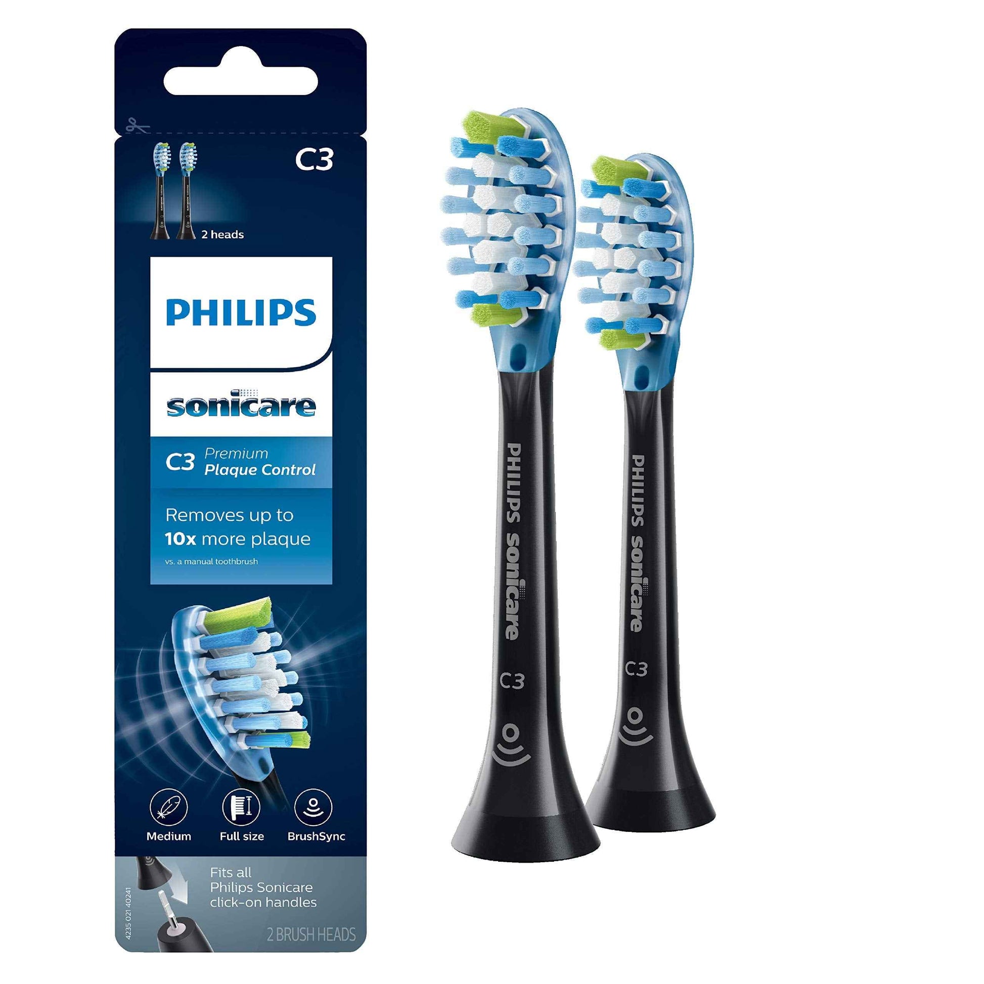 Philips Sonicare Genuine Replacement Toothbrush Heads Bundle with Premium Plaque Control and for Kids Heads