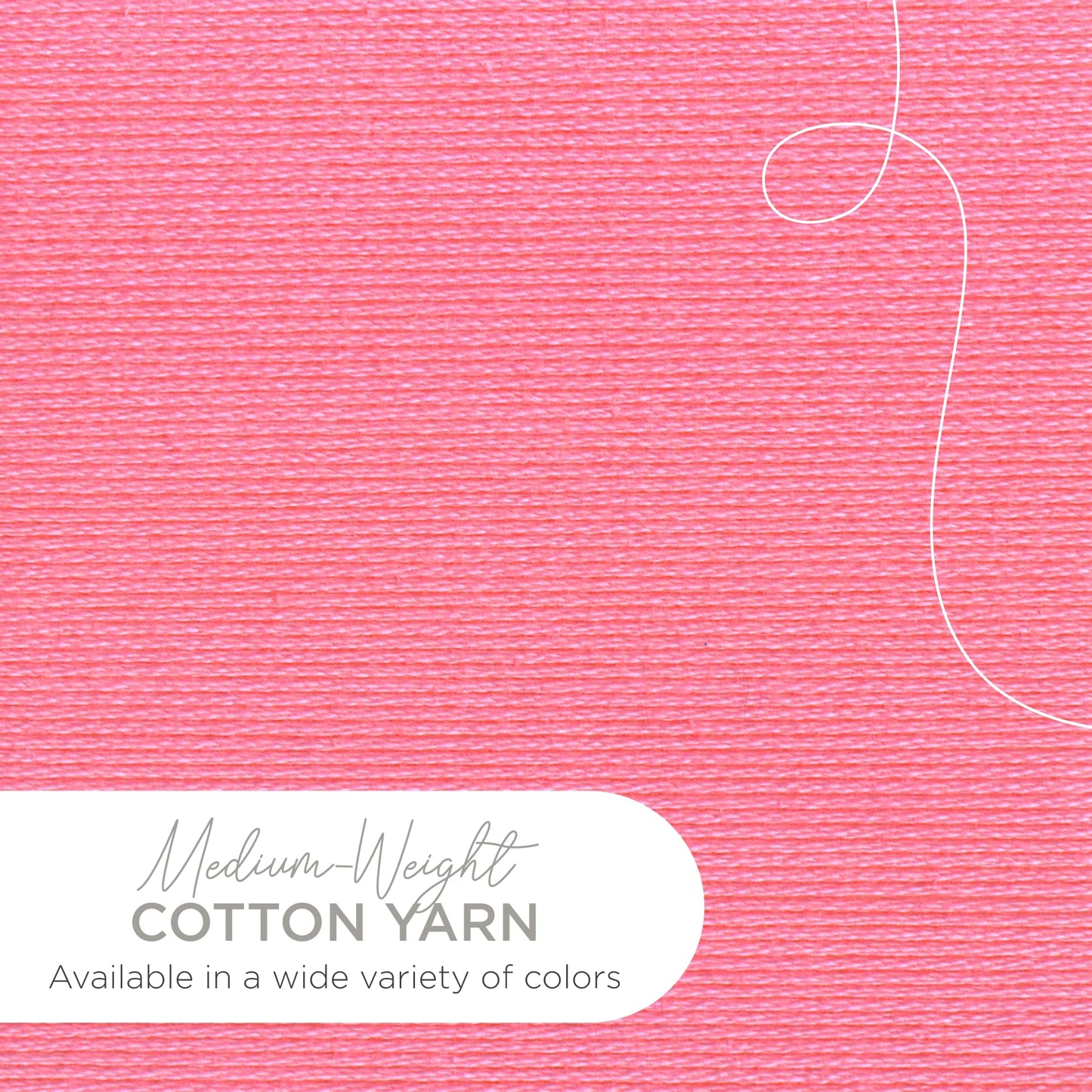 Lion Brand 24/7 Cotton Yarn, Lightweight Yarn for Knitting, Crocheting, and Crafts, Pink, 1 Pack