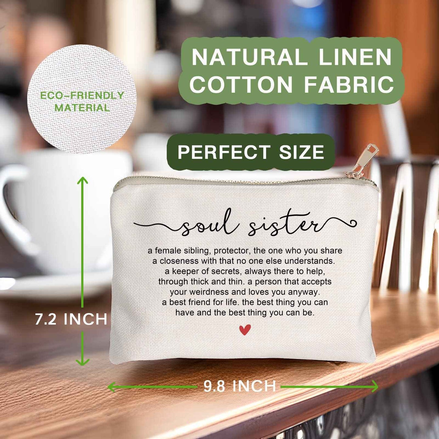 Soul Sister Definition Cosmetic Bag Soul Sisters Gift Friends Gift Ideas Makeup Bag Best Friend Birthday Gift Sister in Law Travel Bag Gift To My Soul Sister On Her Birthday