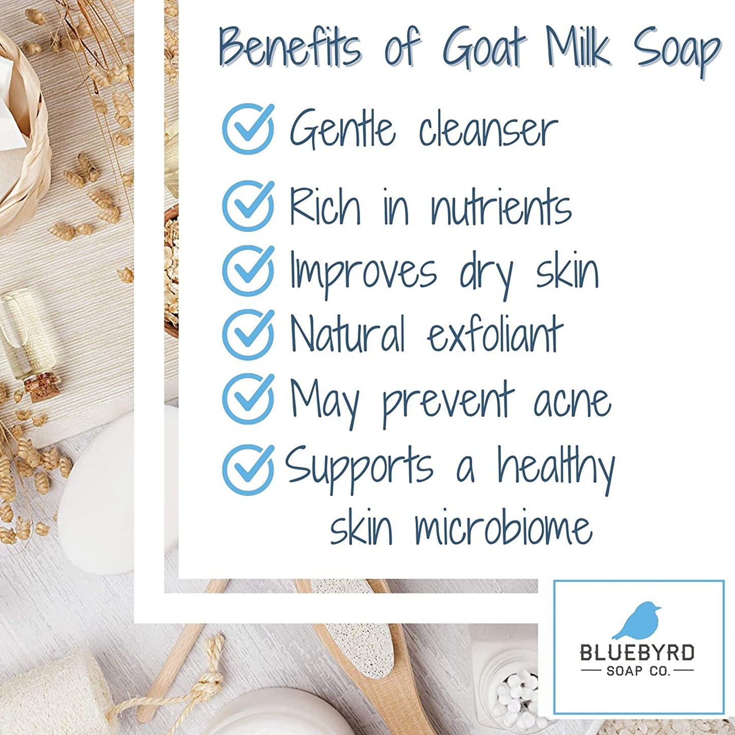 Bluebyrd Soap Coffee Goat's Milk Soap Bar | All Natural Coffee Scented Soap Bars - Organic Shea Butter Cleansing Bar Soaps - Moisturized Smooth Skin (Fresh Coffee)