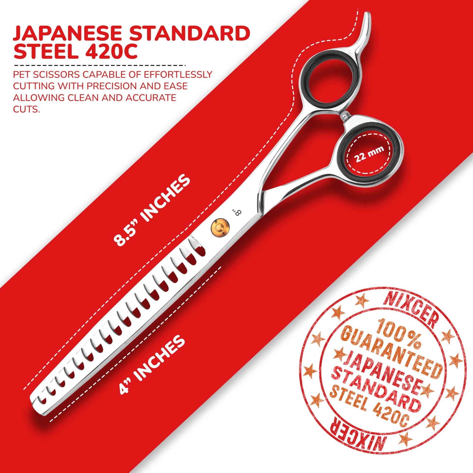 NIXCER Pet Grooming Kit - 4-Pack Rexine Zipper Bag for Convenient Pet Care, Essential Grooming Tools, Gray