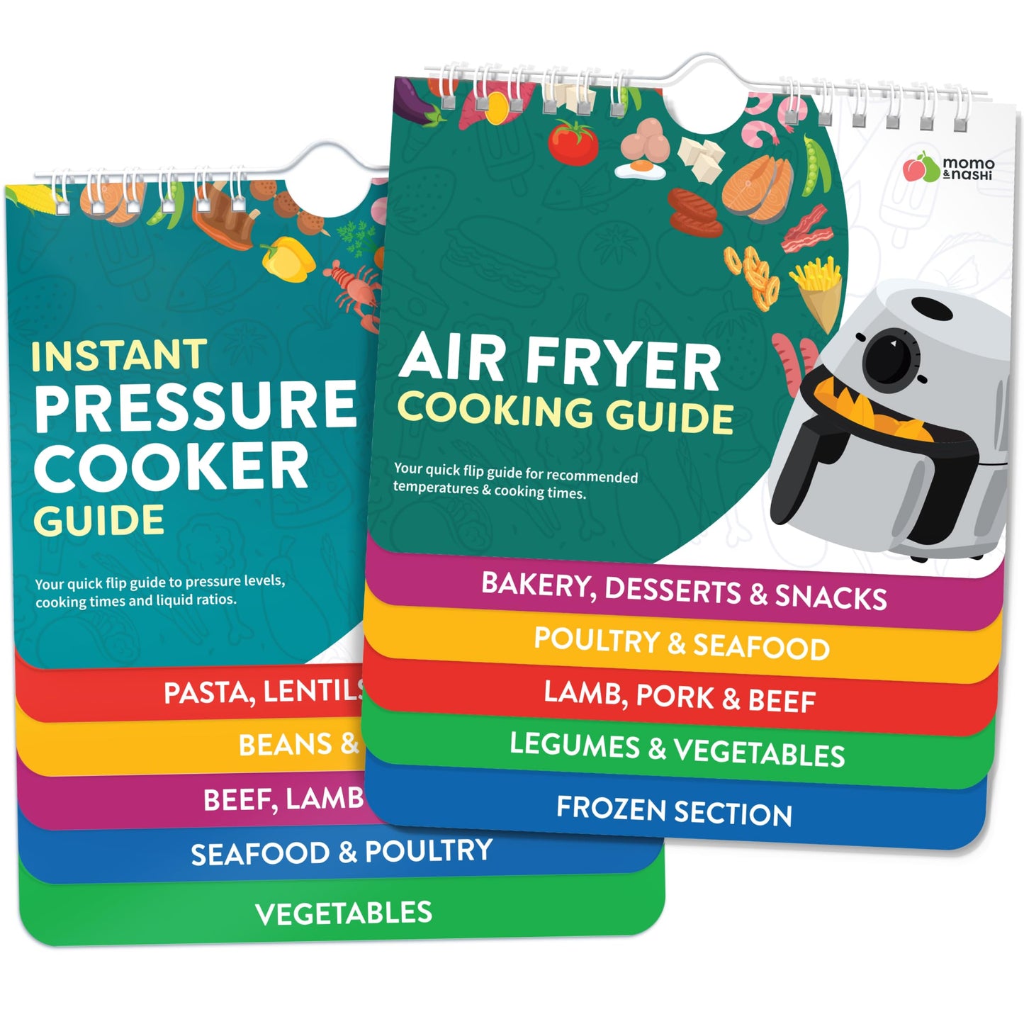 Air Fryer Instant Pot Magnetic Cooking Guides - 7” x 6” Set of 2 - Instant Pot Air Fryer Accessories Cook Books - Airfryer Kitchen Accessories - & Kitchen Gadgets 2024 - Instant Air Fryer Cookbook