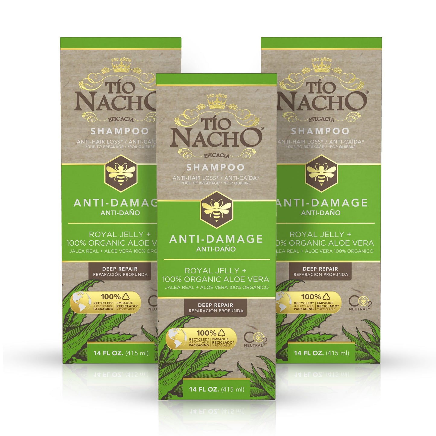 Tio Nacho Aloe Vera Shampoo Value Pack, (Pack of 3)