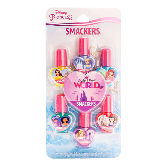 Lip Smacker Disney Nail Collection, Princess Nail Polish, Set of 6 Water-Based Polishes