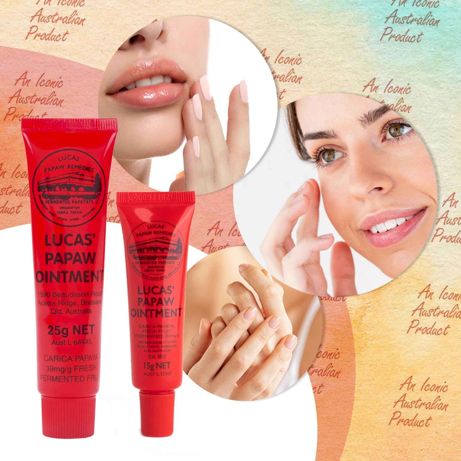 Lucas Pawpaw Lip Ointment, Cream,Ointment for Lips & Dry Skin - Unique All Skin Types, All Gender- Any Season Gift Pack with 15g & 25g tubes of Pawpaw Balm