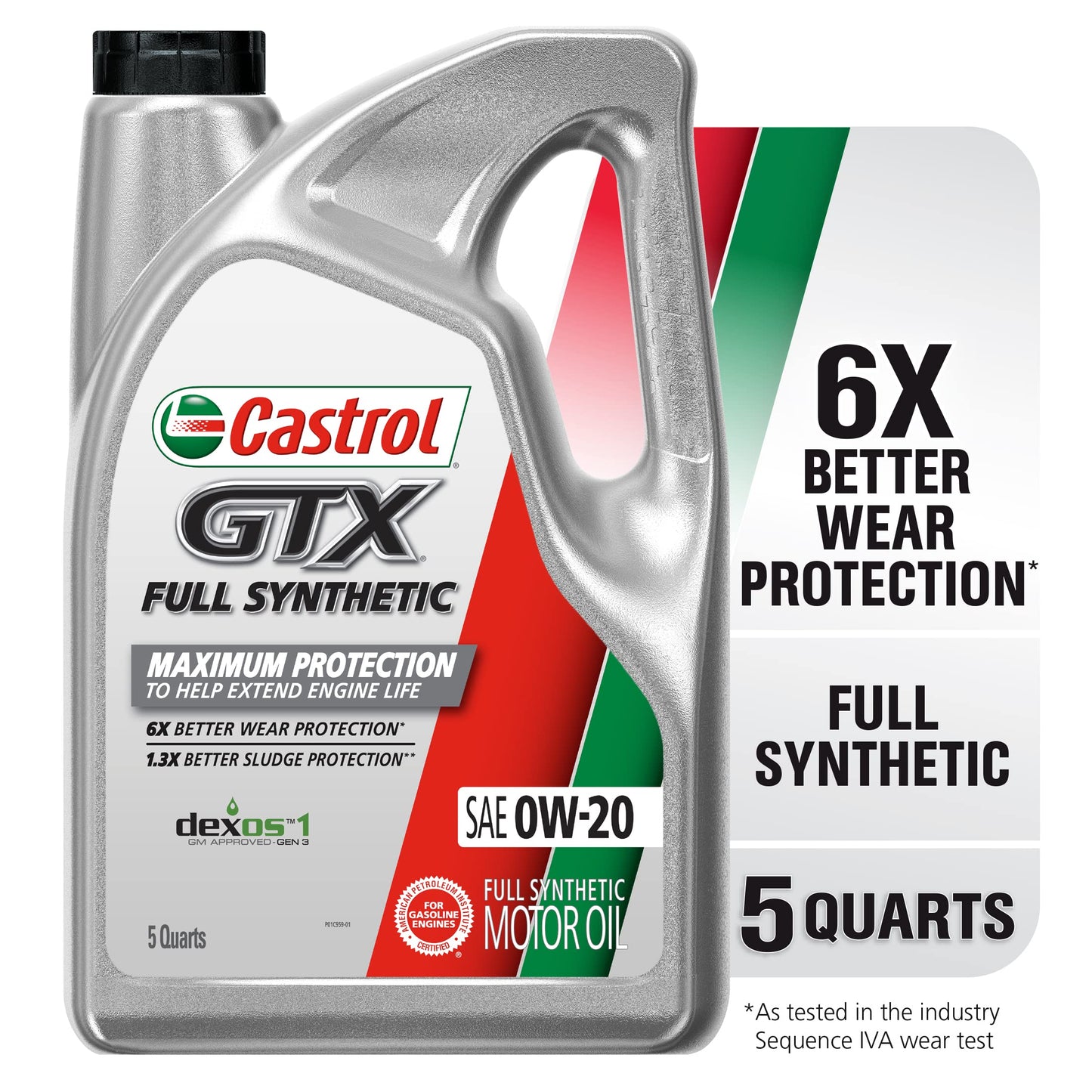 Castrol GTX Full Synthetic 0W-20 Motor Oil (5 Quarts) and FRAM Ultra Synthetic Automotive Replacement Oil Filter (XG10575)