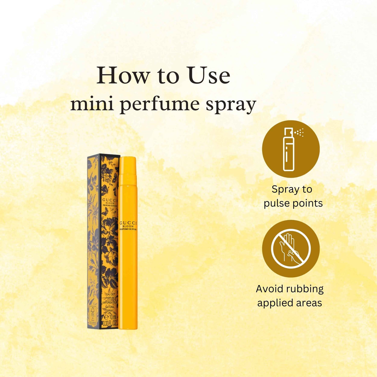 Gucci Bloom Perfume for Women Travel Spray Profumo di Fiori EDP 0.33 Fl oz