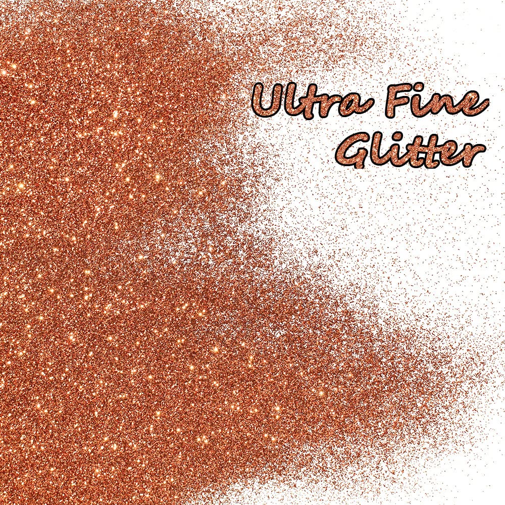 Holographic Fine Glitter, 150g Multipurpose Extra Fine Craft Glitter for Resin Arts and Crafts, Body Nail Art Eye Face Hair, Holographic Glitter for Epoxy Tumbler, Slime Making (Rose Gold)