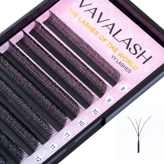 VAVALASH W-shaped Eyelash Extension 4D Premade Fans 0.07 D Curl Volume Lash Extensions Easy Fanning Lashes Matte Black Volume Premade W Lashes(W Shaped-4D-0.07-D-8-15mm）