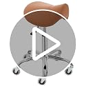 Ergonomic Saddle Stool with 360° Swivel & Height Adjust