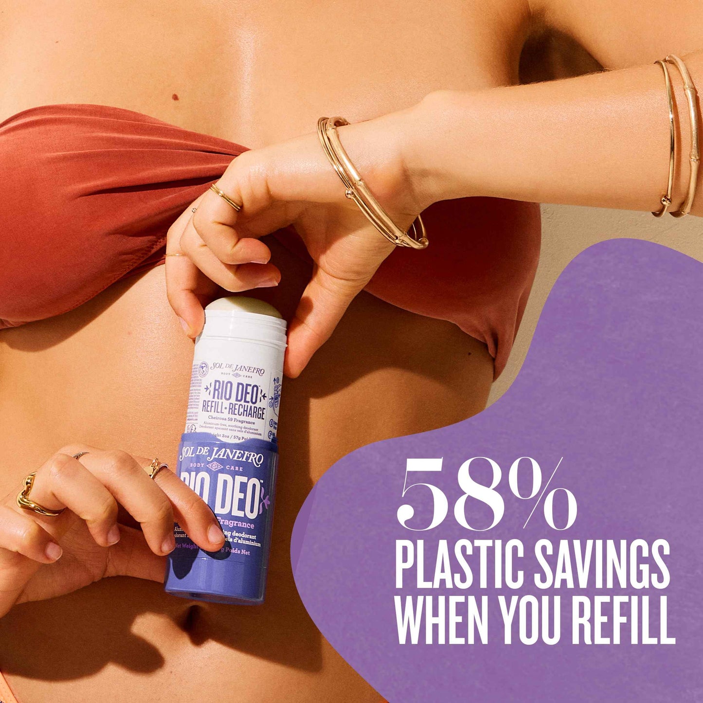 SOL DE JANEIRO Cheirosa 59 Rio Deo Aluminum-Free Deodorant with Refill Cartridge, Amazon Exclusive