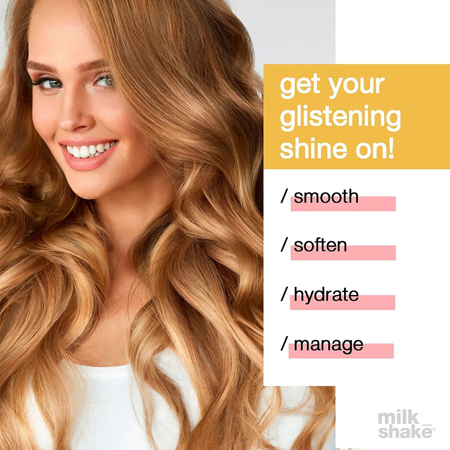 milk_shake Glistening Serum - Hair Serum for Frizzy Hair - All Natural Anti Frizz Hair Serum - 3.4 Fl OZ