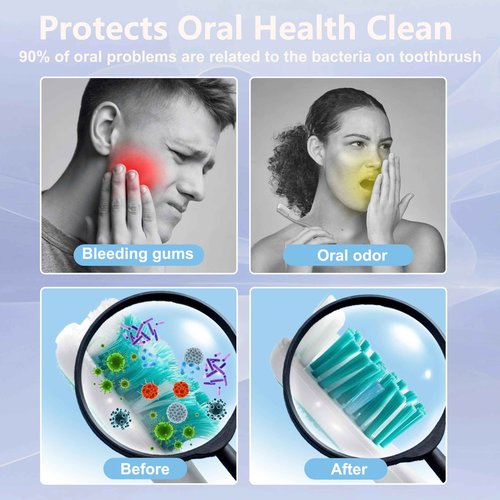 Cahot Toothbrush case Holder, Toothbrush cleaner and Holder Cover Caps with Fan Drying, Rechargeable Portable Toothbrush Case Fits Most Electric and Manual Toothbrushes (Black)