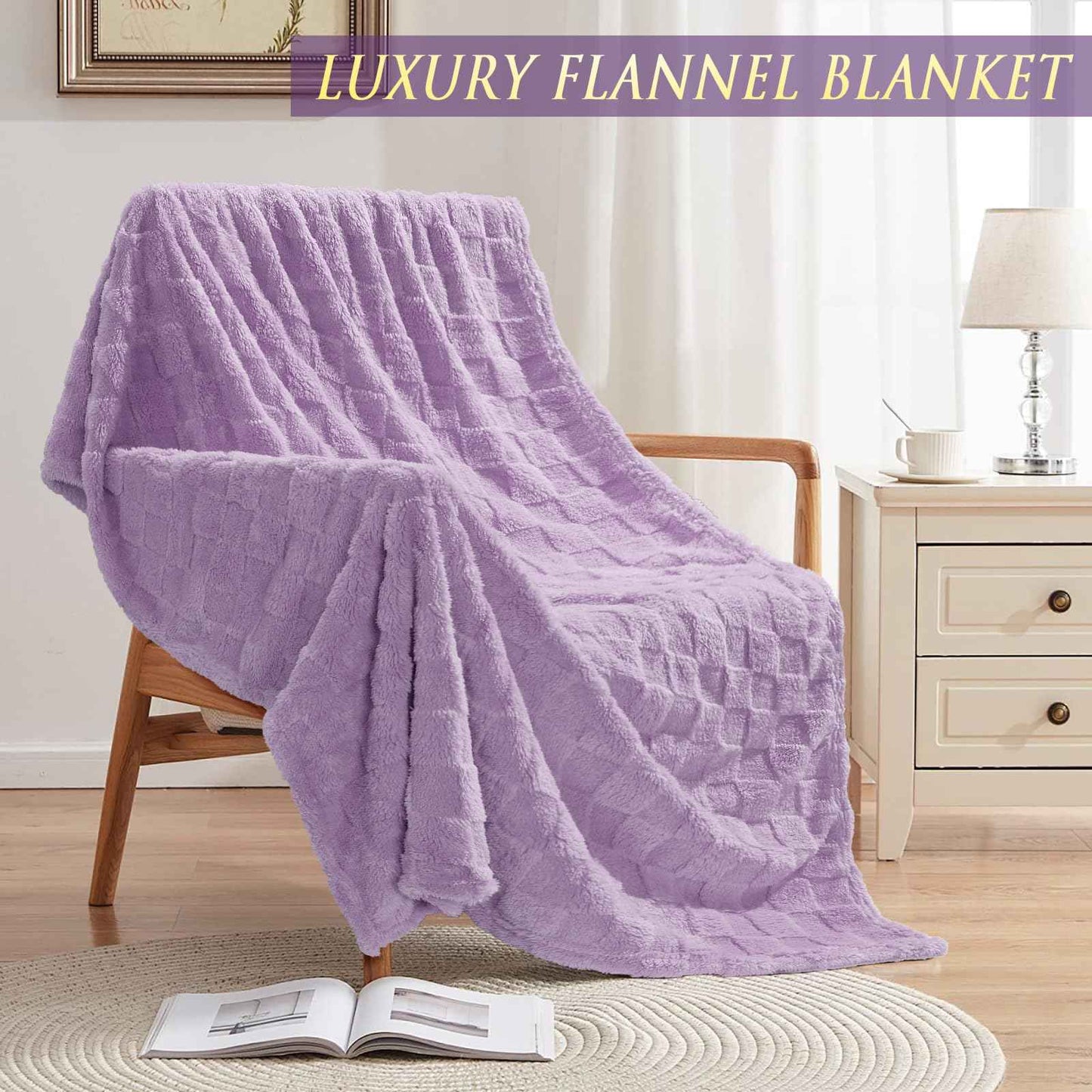 Christmas Birthday Gifts for Women, Self Care Get Well Soon Gift Baskets for Women, Lavender Relaxing Spa Gift Care Package w/ Blanket, Unique Gifts Idea for Mom Her Wife Girlfriend Best Friend Sister