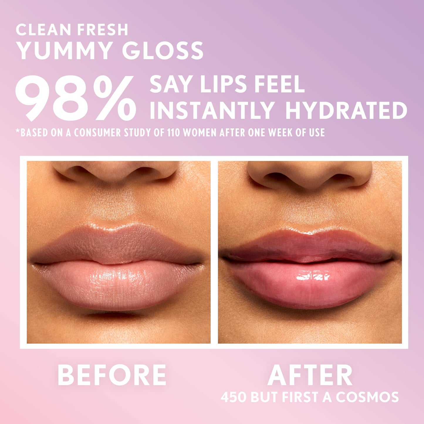 COVERGIRL Clean Fresh Yummy Gloss – Lip Gloss, Sheer, Natural Scents, Vegan Formula - But First a Cosmo