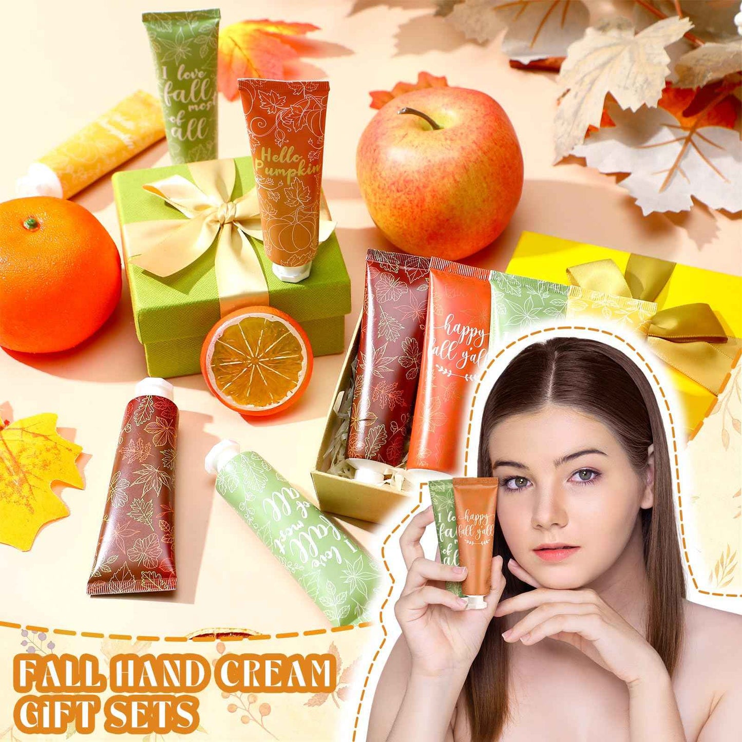 60 Pcs Thanksgiving Fall Hand Cream Bulk, Mini Pumpkin Lotion, 30ml Natural Botanical Fragrance Fall Lotion for Chapped Hands, Thanksgiving Favors, Employee Gifts, Baby Shower, Travel, Work, Team