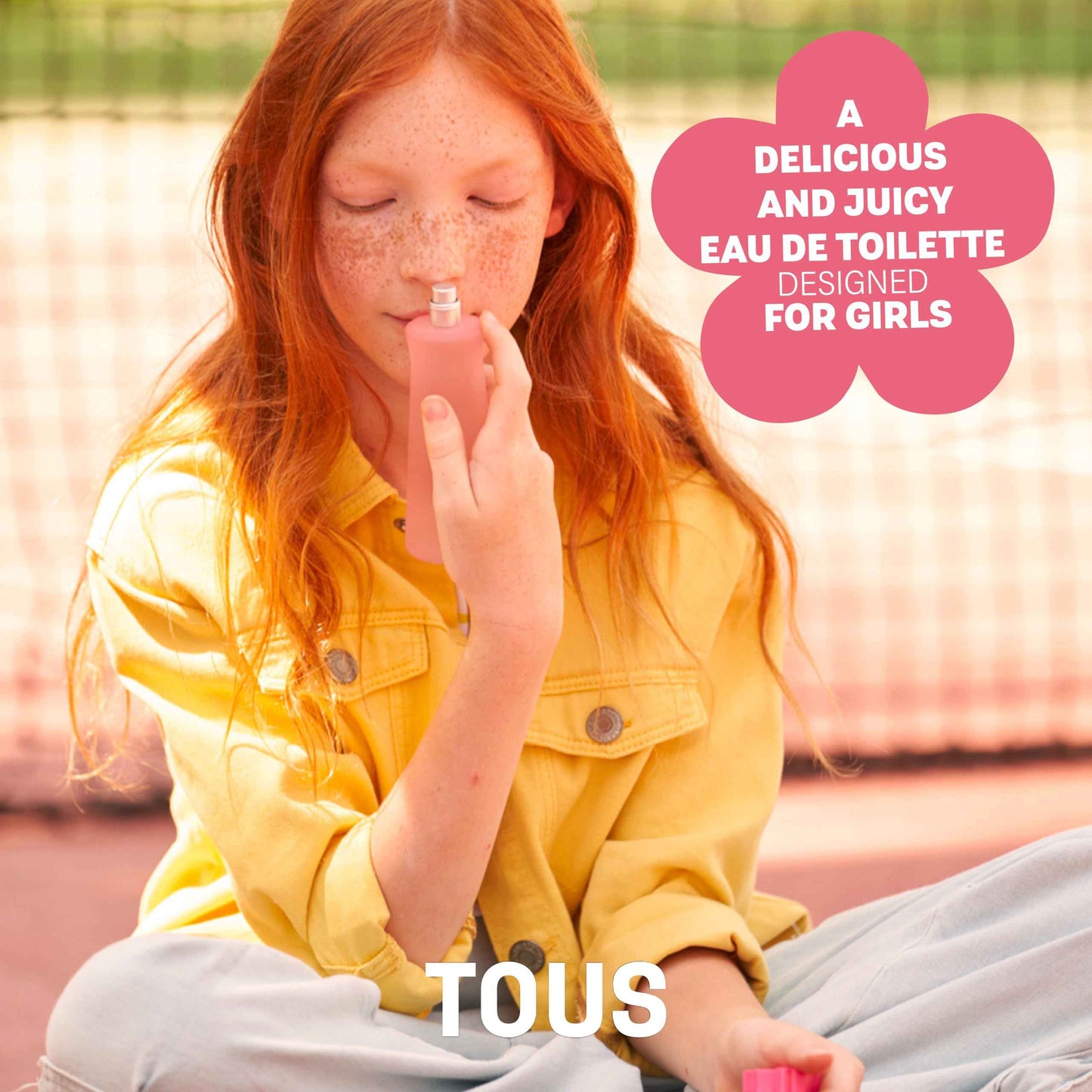 TOUS Kids Girl Eau de Toilette Spray, Floral Fresh Scent, Gentle on Girls' Sensitive Skin. Ideal for Everyday Use, With Notes of Apricot, Coconut Water, Musk, and Vanilla Ice Cream, 3.4 Fl Oz